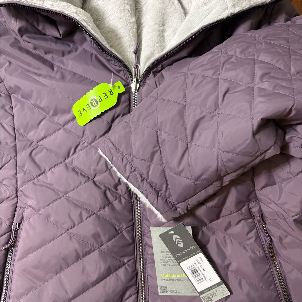 Free Country Women's Plus Size Cloud Lite II Reversible Jacket 2X